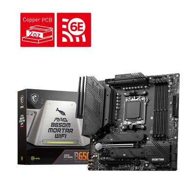 MSI Mainboard "MAG B650M MORTAR WIFI" Mainboards grau (grau, schwarz) Mainboards