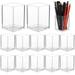 Acrylic Pen Holders 12 Pcs Clear Acrylic Desktop Stationery Storage Pencil Organizers Makeup Brush Desk Storage Holders Square Acrylic Containers for Home Office School Supplies