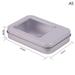 Small Metal Tin Silver Storage Box Case Organizer For Money Coin Candy Key Rectangular Jewelry Cosmetic Organizer