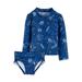 Carter s Child of Mine Toddler Girl Rash Guard Swimsuit Set Sizes 12M-5T