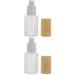 2 Pieces Perfume Spray Bottles Terrarium Fogger Mini Refillable Glass Wood Color Filling Wooden Travel