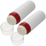 2 Pcs Infant Powder Storage Bottle Puff Talcum Skincare Containers Cotton Pp Mother