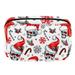OWNTA Santa Skull Christmas Pattern Cosmetic Storage Bag with Zipper - Lightweight Large Capacity Makeup Bag for Women - Includes Small Personalized Transparent Bag