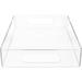 Set of 3 Acrylic Tray Rectangular Makeup Storage Tray Makeup Organizers Containers for Food Spice Rack