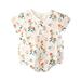 WOXINDA Baby Boy Girl Floral Orange Short Sleeve Romper Onesie Bodysuit Jumpsuit Outfits Sandals for Baby Boys 12-18 Months Plain Romper Baby Shirts Boys Baby Boy Dress Clothes Boys Outfits 24