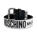 Moschino , Logo Belt ,White unisex, Sizes: XL