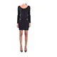 Moschino , Short Day Dress with V-Neckline ,Black female, Sizes: S