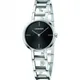 Calvin Klein , Elegant Quartz Women`s Watch with Black Dial and Silver Steel Strap ,Gray female, Sizes: ONE SIZE