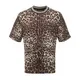 Dolce & Gabbana , Leopard Print T-shirt ,Brown male, Sizes: S