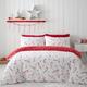 Catherine Lansfield Christmas Candy Cane White/Red Duvet Set - Double