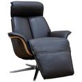 G Plan Ergoform Oslo Power Recliner Chair With Upholstered Sides - Fabric Grade W - Light Wood - Polished, Steel, Star