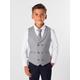 Boys 4pc grey waistcoat suit - David