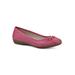 Wide Width Women's Cheryl Ballet Flat by Cliffs in Fuchsia Burnished Smooth (Size 7 1/2 W)