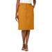 Plus Size Women's Stretch Cotton Chino Skirt by Jessica London in Rich Gold (Size 18 W)