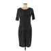 Lularoe Casual Dress - Sheath: Black Marled Dresses - Women's Size Medium