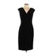 American Living Casual Dress - Sheath V-Neck Sleeveless: Black Solid Dresses - Women's Size 10