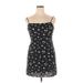 Sophie Rue Casual Dress - Mini: Black Floral Motif Dresses - Women's Size X-Large