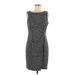 AB Studio Casual Dress - Sheath Crew Neck Sleeveless: Black Dresses - Women's Size 8