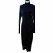 Lululemon Dresses | Lululemon Lab Womens 8 Nai Black Ribbed Turtleneck Soft Lightweight Midi Dress | Color: Black | Size: 8