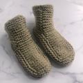Anthropologie Shoes | Lemon Anthropologie Pull On Faux Fur Slipper Booties Size S/M | Color: Gray/Green | Size: S/M
