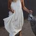 Urban Outfitters Dresses | Kimchi Blue Urban Outfitters Eliza Drop Armhole Midi Checkered Dress W/Pockets | Color: Cream/Tan | Size: S