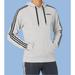 Adidas Shirts | Adidas Mens Hoodie Pullover Gray Size 4x Large Essentials 3-Stripes Sleeve | Color: Blue | Size: 4xl