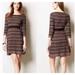 Anthropologie Dresses | Anthropologie Sparrow Fair Isle Knit Dress Lambswool Blend Sz Xs | Color: Black/Pink | Size: Xs