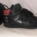 Gucci Shoes | Gucci Size: 12 G Gucci Men Black Leather With Cc Logo High Top Lace Up Sneakers | Color: Black/Red | Size: 12