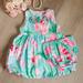 Lilly Pulitzer Dresses | Lilly Pulitzer Aqua Bubble Dress Set Size 18/24 Months Cotton Like New | Color: Green/Pink | Size: 18-24mb