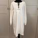 J. Crew Dresses | J.Crew Lace-Up Balloon-Sleeve Dress Or Cover-Up - Never Worn | Color: Cream/White | Size: M