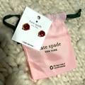 Kate Spade Jewelry | Kate Spade Garnet & Gold Earrings Brand New! | Color: Gold/Red | Size: Os