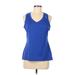 Reebok Active Tank Top: Blue Activewear - Women's Size Medium