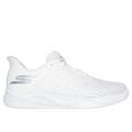 Skechers Men's Slip-ins Relaxed Fit: Viper Court Reload Sneaker|Size 9.5 Extra Wide|White|Textile/Synthetic|Vegan|Machine Washable|Arch Fit