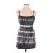 Billabong Casual Dress - Mini Scoop Neck Sleeveless: Gray Tie-dye Dresses - Women's Size X-Large