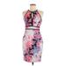 INC International Concepts Casual Dress - Bodycon: Pink Floral Dresses - Women's Size 6