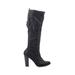 Donald J Pliner Boots: Black Print Shoes - Women's Size 8 1/2 - Almond Toe