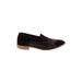 Everlane Flats: Slip On Chunky Heel Boho Chic Burgundy Shoes - Women's Size 6 1/2 - Almond Toe