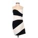 BCBGMAXAZRIA Cocktail Dress - Party Sweetheart Sleeveless: Black Color Block Dresses - New - Women's Size 0