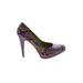 Nine West Heels: Pumps Stilleto Bohemian Purple Snake Print Shoes - Women's Size 7 - Round Toe