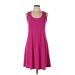 Kate & Mallory designs Casual Dress - A-Line: Pink Solid Dresses - Women's Size Large