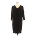 MICHAEL Michael Kors Casual Dress - Sweater Dress: Black Solid Dresses - Women's Size Medium