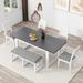 Modern 78inch 6-Piece Extendable Dining Table Set,18" Butterfly Leaf