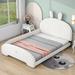 Full Bed Frame for Kids, Full Size Upholstered Platform Bed with Cartoon Ears Shaped Headboard, Kids Bed with Slat Supports