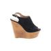 Zigi Soho Wedges: Black Solid Shoes - Women's Size 8 - Peep Toe