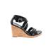 Cole Haan Wedges: Black Print Shoes - Women's Size 10 - Open Toe