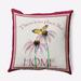 e by design Floral Polyester Indoor/Outdoor Throw Pillow Polyester in Pink | 16 H x 16 W x 6 D in | Wayfair O5PWN1629PK16-16