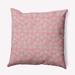 e by design Floral Polyester Indoor/Outdoor Throw Pillow Polyester in Pink | 18 H x 18 W x 7 D in | Wayfair O5PF1616P1GY15-18