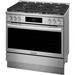 Frigidaire 30" 4.6 cu.ft. Freestanding Dual Fuel, Stainless Steel in White | 36.5 H x 30 W x 26 D in | Wayfair GCFD3661AF