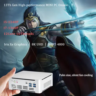 Le plus récent pool Core 13th Isabel Mini PC i5-1340P/i7-1360P Intel Iris X win11 12Core 16 fils