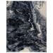 Blue/Navy 84 x 63 x 0.8 in Area Rug - Gertmenian Imani Zuri Modern Abstract Wave Plush Navy Blue/Ivory Polypropylene/Polyester Shag Area Rug Polyester | Wayfair